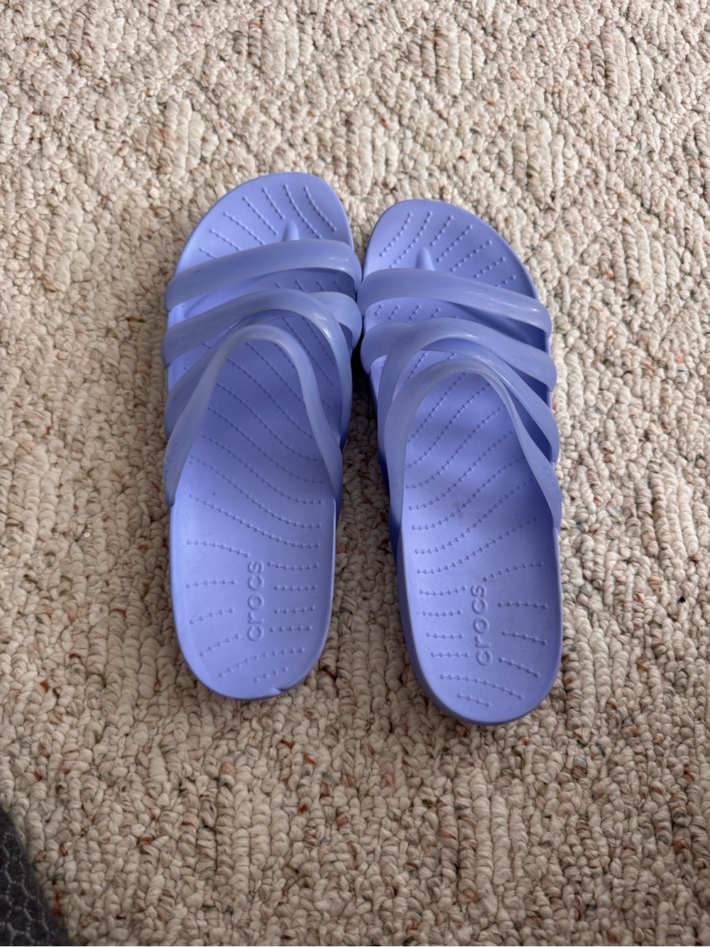 CROCS Lavender Strappy Slide Sandals